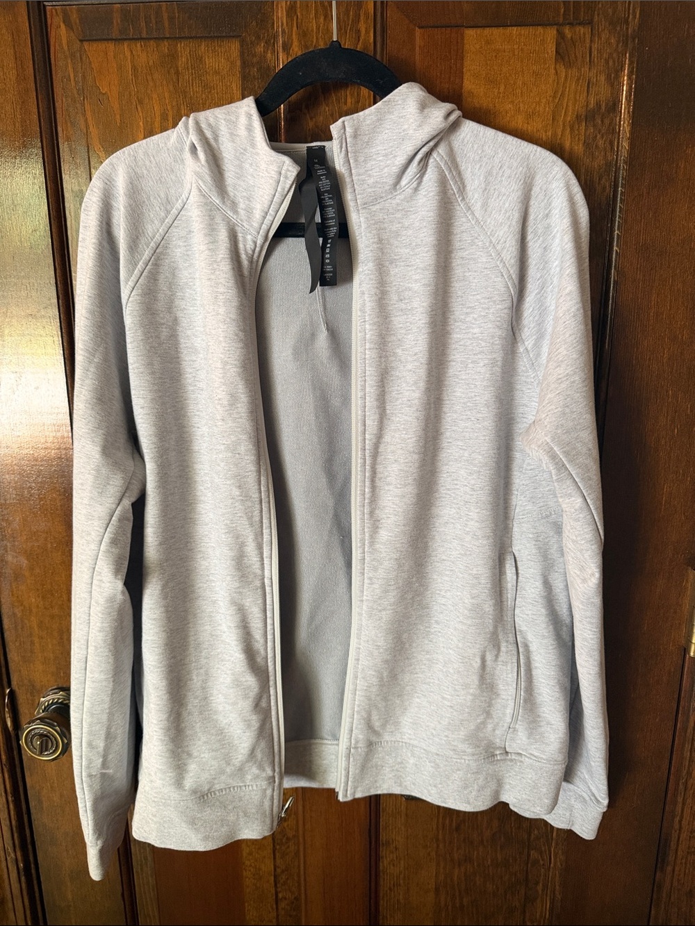 GUC Burn Boot Camp Lululemon Heathered Gray Hoodie with Teal Logo- Size Medium - Picture 4 of 7